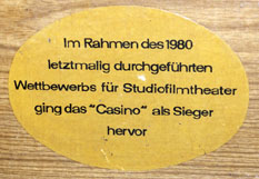 'Trophe' des Leipziger 'Casino' im ehem. Kinotechnik-Lager; Foto: Trger