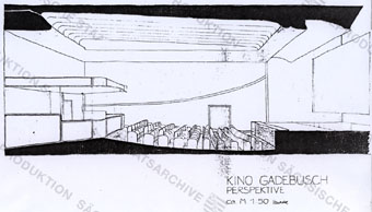 Entwurf f�r Kinobar im Kino Gadebusch; Orig./Repro: SHStArch Dresden